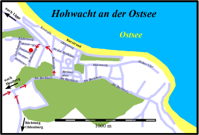 Ortsplan Hohwacht an der Ostsee